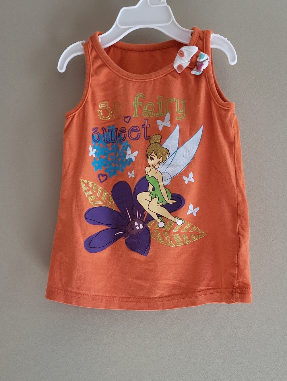 Disney Tinkerbell orange tank top